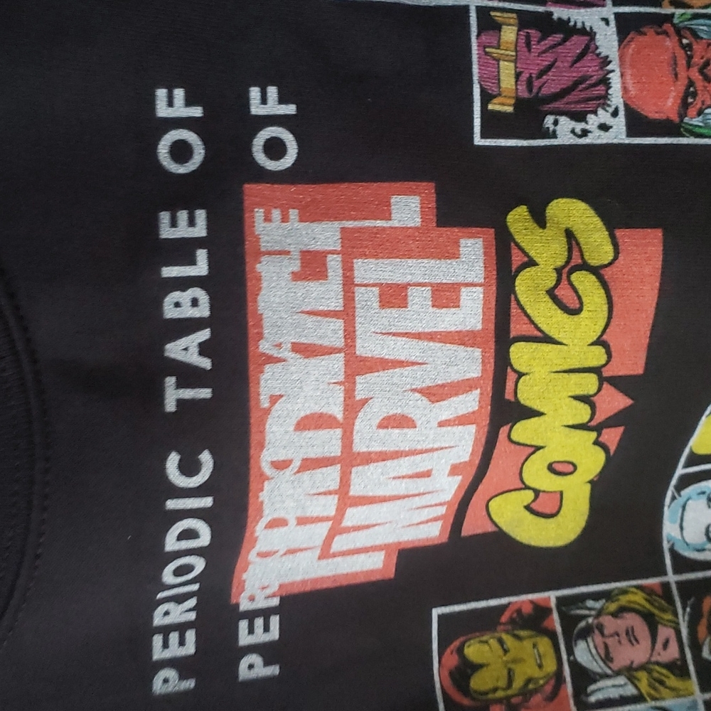 Defective, brand new Marvel periodic table sweatshirt *read description - Picture 4 of 13